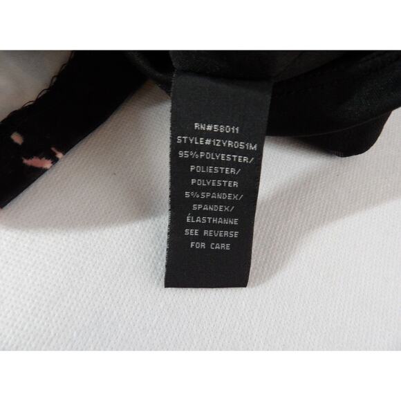 Jax Black Label Dress Sz 14 Midi Cold Shoulder Floral Black Zip Back Sheath - Picture 11 of 11